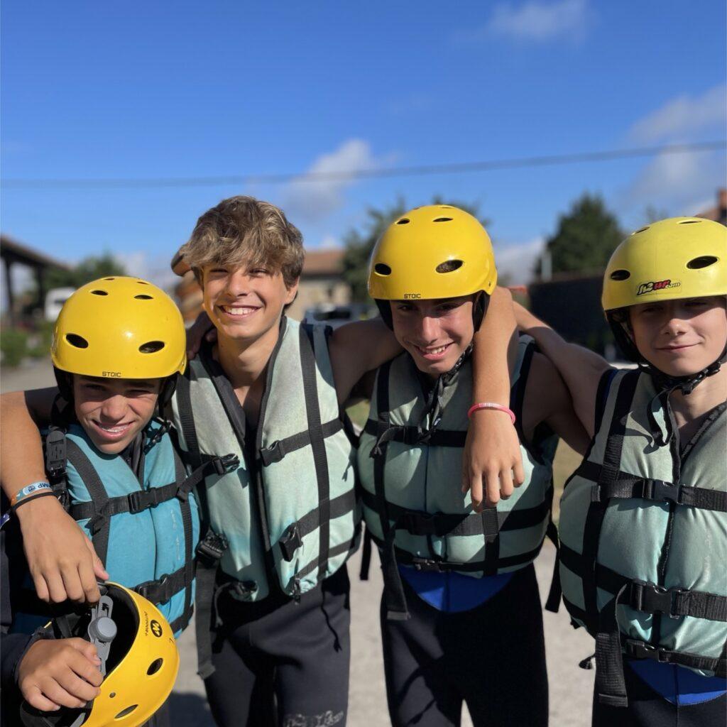 Friendly kids in summer camp